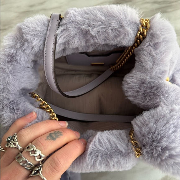 Kate Spade Plush Lavender Bunny Ear Purse - Picture 4 of 8